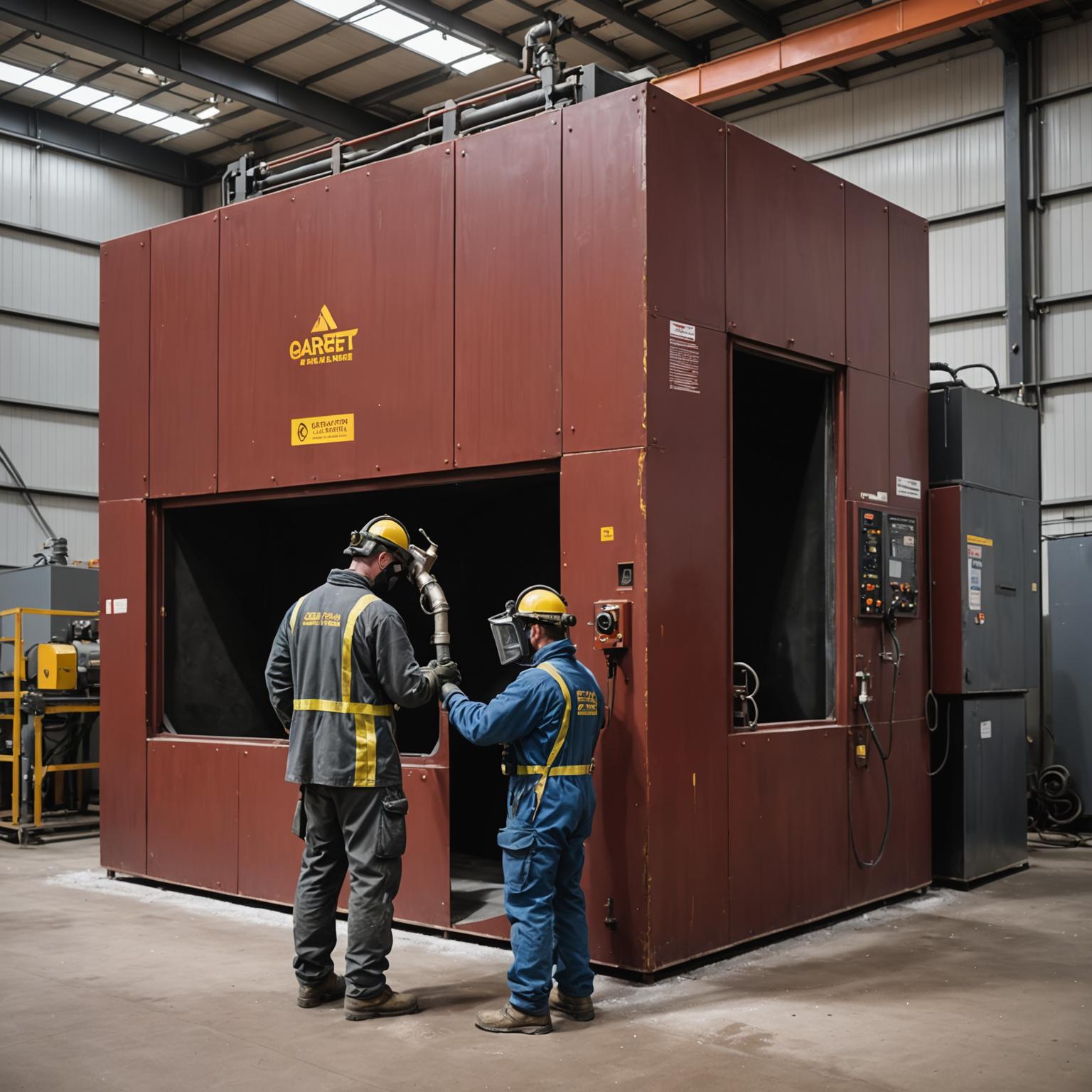 Abrasive blasting of metal surfaces for finishing