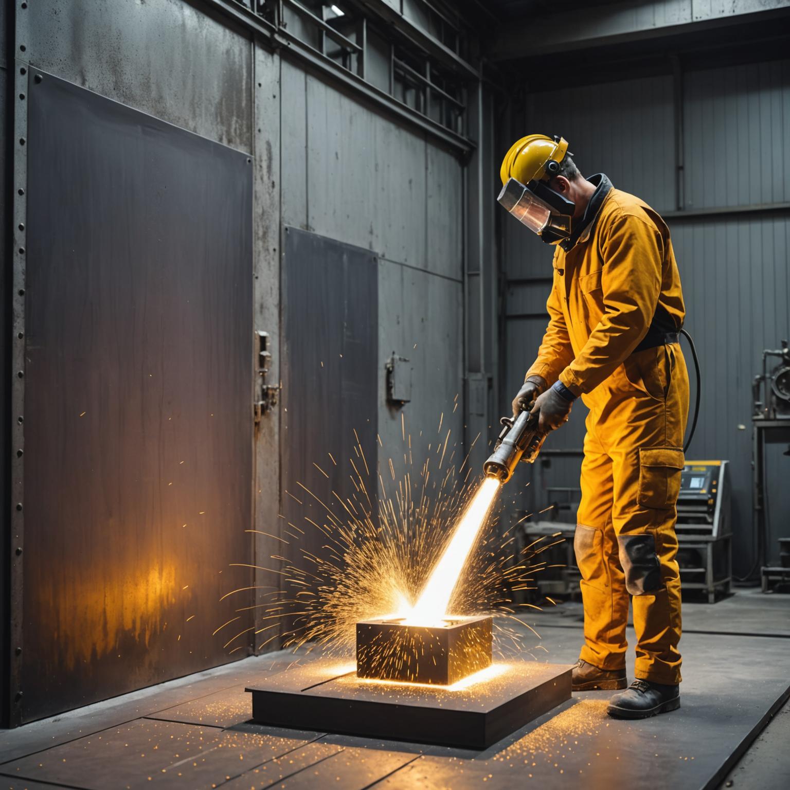 Metal finishing and blasting